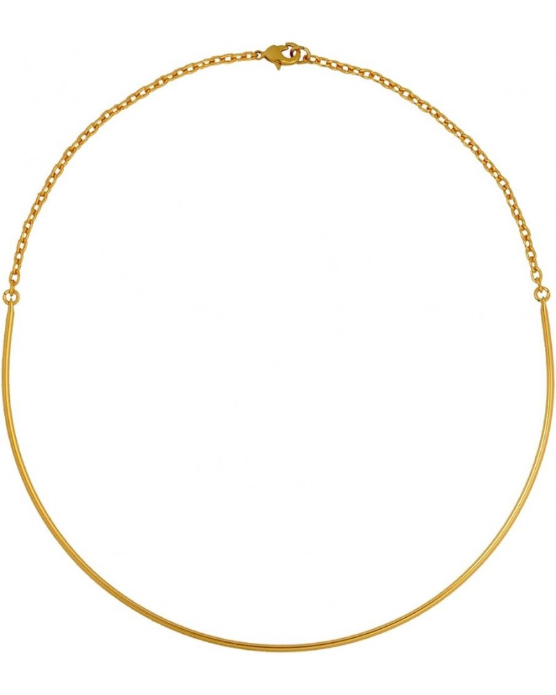 24k Gold Plated Omega Chains Necklaces Semi-Omega 17" 2 mm $10.08 Necklaces