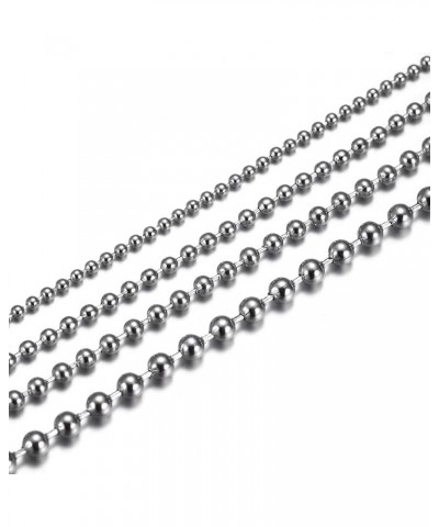 INFINIQUE CREATIONS Stainless Steel Silver Ball Chain Bracelet Necklace Men Women 1mm-5mm 7"-38 1.5mm Silver $7.54 Necklaces