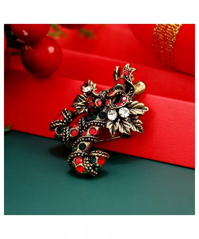 Christmas Brooch Pins, Rhinestone Crystal Enamel Christmas Jewelry Gift for Women Girls Christmas Candy Cane $7.69 Brooches &...