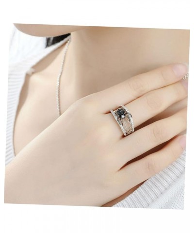 2pcs Motorcycle Rings Knuckle Ring Animal Ring Stackable Rings Ring Circlet Rings Crystal Ring Gothic 6.21*1.98cm White $9.60...