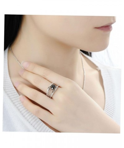 2pcs Motorcycle Rings Knuckle Ring Animal Ring Stackable Rings Ring Circlet Rings Crystal Ring Gothic 6.21*1.98cm White $9.60...