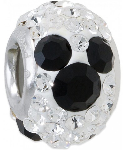 Mickey Mouse Sterling Silver Crystal Charm Bead $11.50 Bracelets