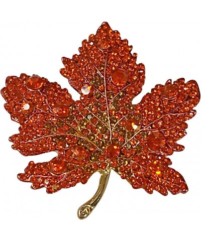 Womens Diamond Rhinestone Maple Leaf Brooch Pin Crystal Maple Leaf Brooch Shiny Brooch Elegant Costume Accessory red $7.95 Br...