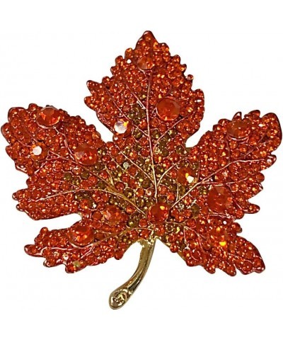 Womens Diamond Rhinestone Maple Leaf Brooch Pin Crystal Maple Leaf Brooch Shiny Brooch Elegant Costume Accessory red $7.95 Br...