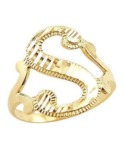 14k Yellow Gold Initial Letter Ring S $94.24 Rings