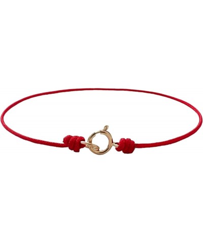 Extra thin Red string bracelet with 14K solid yellow gold Clasp - red cord jewelry for Men Women Unisex - Kabbalah protection...