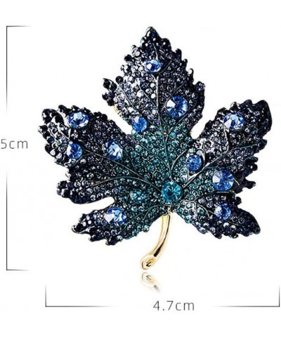 Womens Diamond Rhinestone Maple Leaf Brooch Pin Crystal Maple Leaf Brooch Shiny Brooch Elegant Costume Accessory red $7.95 Br...