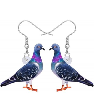 Acrylic Green Pigeon Dove Bird Earrings Bird Dangle Drop Jewelry For Women Girls Charm Gifts Pigeon B $7.27 Earrings