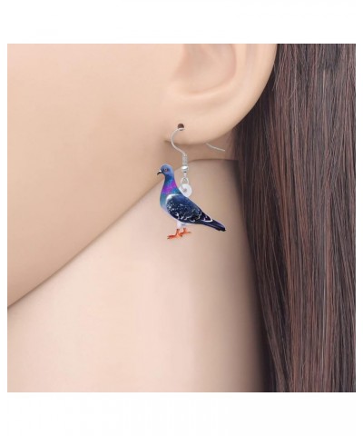 Acrylic Green Pigeon Dove Bird Earrings Bird Dangle Drop Jewelry For Women Girls Charm Gifts Pigeon B $7.27 Earrings