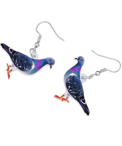 Acrylic Green Pigeon Dove Bird Earrings Bird Dangle Drop Jewelry For Women Girls Charm Gifts Pigeon B $7.27 Earrings