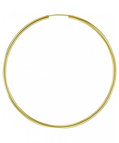 TWJC 14k REAL Yellow Gold 2mm Thickness Endless Hoop Earrings - 9 Different Size Available 65 mm $46.06 Earrings