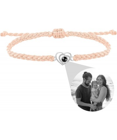 Custom Photo Bracelet Personalized Photo Projection Bracelet Heart Bracelet with Picture Inside Mother's Day Jewelry Gifts fo...