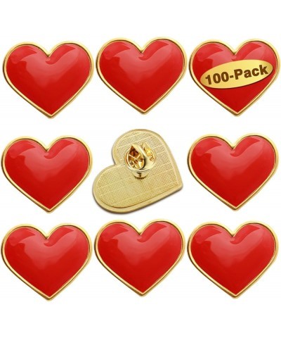 12/25/50/100Pcs Multiple Colour Heart Love Lapel Pins Bulk - Metal Heart Health Brooch Badge For Men Women Clothes Bags Hats ...