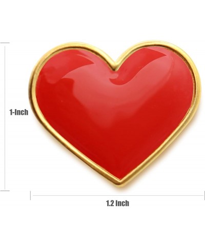 12/25/50/100Pcs Multiple Colour Heart Love Lapel Pins Bulk - Metal Heart Health Brooch Badge For Men Women Clothes Bags Hats ...