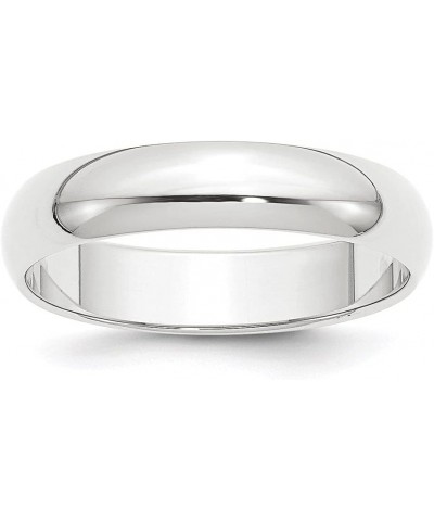 Platinum 5mm Half-Round Featherweight Wedding Band Ring for Women $245.68 Others