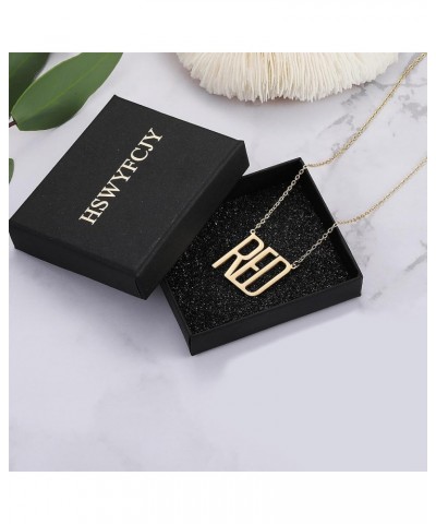 Album Song Title Necklace for Women, TS Inspired Necklace for Music Lover, Singer Fans Gifts Necklace Gold RED $8.24 Necklaces