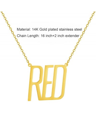 Album Song Title Necklace for Women, TS Inspired Necklace for Music Lover, Singer Fans Gifts Necklace Gold RED $8.24 Necklaces