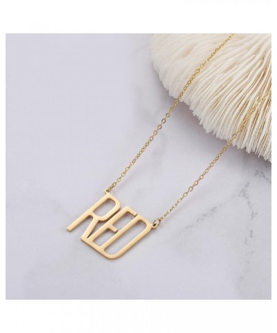 Album Song Title Necklace for Women, TS Inspired Necklace for Music Lover, Singer Fans Gifts Necklace Gold RED $8.24 Necklaces