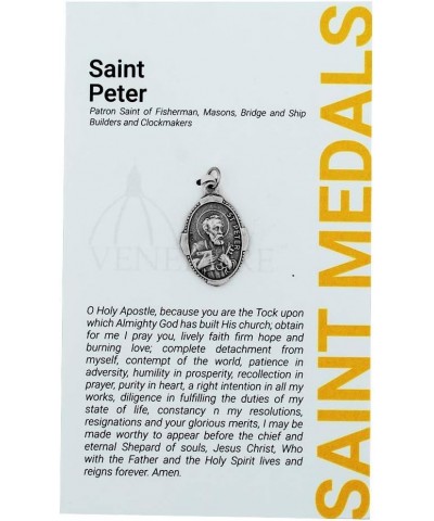 1" Saint and Holy Subject Medal with Prayer Card | Over 25 Different Saints | Durable and Detailed Charm | Pendant Medal Card...