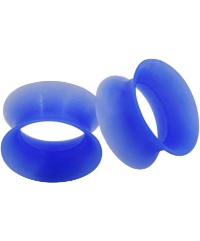 2 PC Extra Soft Silicone Flexible Ear Skin Tunnels Plugs Expanders Gauges Hollow Body Piercing 8G-25mm Blue 12mm(1/2") $6.75 ...