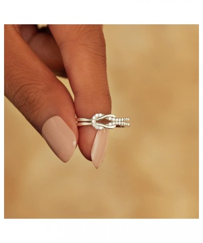 The Love Between Mother and Daughter is Forever Mother Daughter Ring, Story Jewellery Mother Daughter Knot Ring for Women, Da...