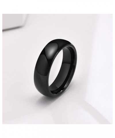 Customize Personalized 2MM/4MM/6MM/8MM Tungsten Carbide Simple Polished Finish Wedding Band Engagement Rings for Men Women Bl...