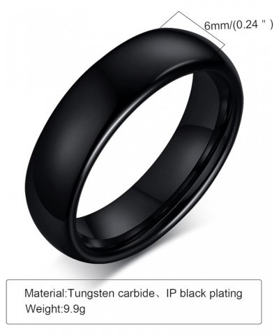 Customize Personalized 2MM/4MM/6MM/8MM Tungsten Carbide Simple Polished Finish Wedding Band Engagement Rings for Men Women Bl...