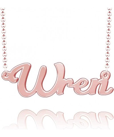 Personalized Wren Name Necklace Stainless Steel Plated Custom Made of Last Name Gift for Family A Custom Name $12.23 Necklaces