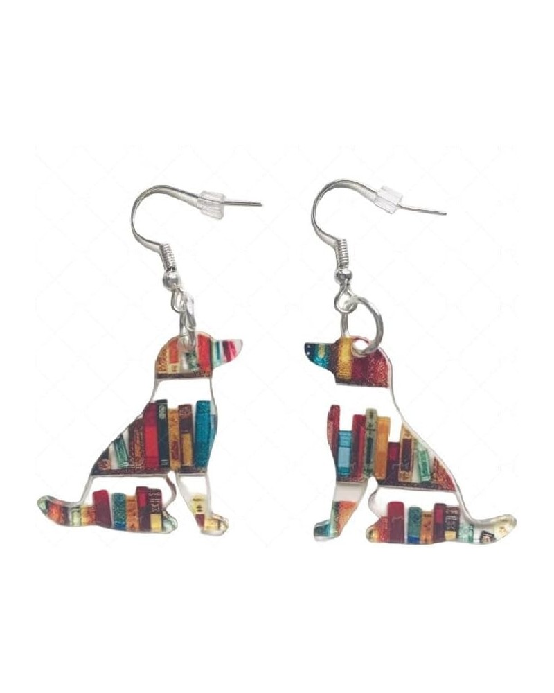 Book Themed Dog Earrings Dog Shaped Book Earrings Dog Book Earrings Jewelry Dog and Book Lover Gifts $7.01 Earrings