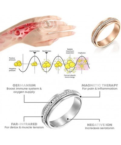 2/5 Pcs Moissanite Magnetology Lymphvity Ring (10, 2PCS-A) 7 2PCS--D $10.63 Rings