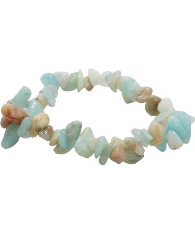 Crystal Bracelets Stretch Bracelet Natural Chakra Healing Chips Stones for Women 20 Amazonite $5.71 Bracelets