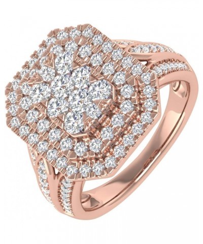 1 Carat Cushion Cut Diamond Engagement Ring in 10K Solid Gold - IGI Certified Rose Gold $212.35 Rings