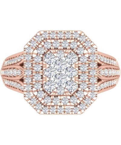 1 Carat Cushion Cut Diamond Engagement Ring in 10K Solid Gold - IGI Certified Rose Gold $212.35 Rings