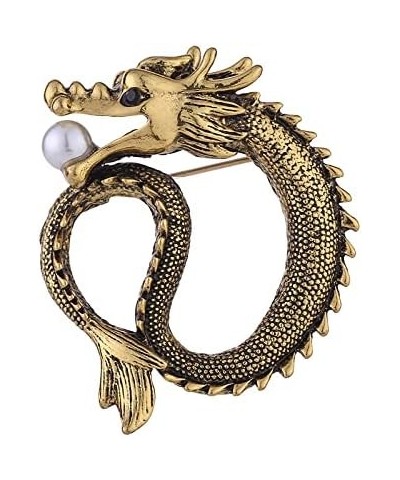 Vintage Dragon Brooch Dragon Brooch Lapel Pin Women Christmas Brooch Pins Flying Dragon Brooch Pin Animal Brooch Gold $7.92 B...