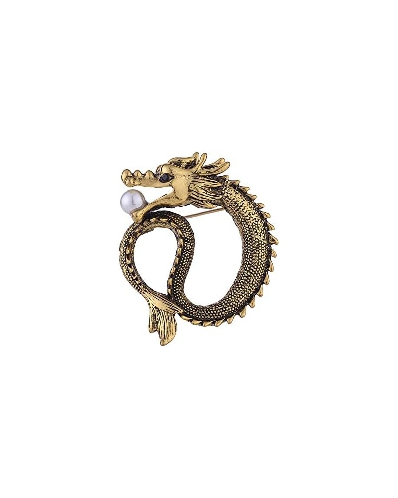 Vintage Dragon Brooch Dragon Brooch Lapel Pin Women Christmas Brooch Pins Flying Dragon Brooch Pin Animal Brooch Gold $7.92 B...