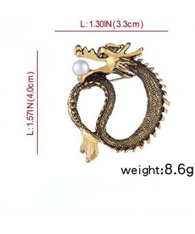 Vintage Dragon Brooch Dragon Brooch Lapel Pin Women Christmas Brooch Pins Flying Dragon Brooch Pin Animal Brooch Gold $7.92 B...