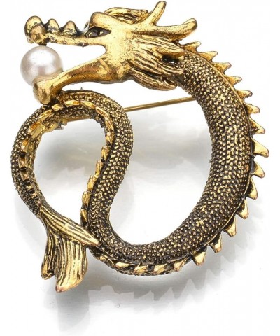 Vintage Dragon Brooch Dragon Brooch Lapel Pin Women Christmas Brooch Pins Flying Dragon Brooch Pin Animal Brooch Gold $7.92 B...