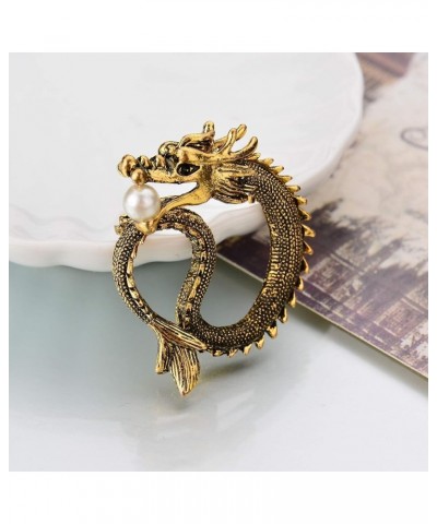 Vintage Dragon Brooch Dragon Brooch Lapel Pin Women Christmas Brooch Pins Flying Dragon Brooch Pin Animal Brooch Gold $7.92 B...