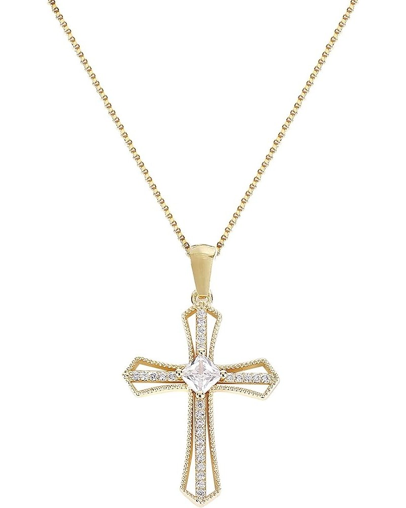 Cross Necklaces for Women Jewelry Necklaces for Teen Girls Women 16K Gold Plated Cross Pendant Choker Necklace Valentine's Da...