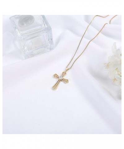 Cross Necklaces for Women Jewelry Necklaces for Teen Girls Women 16K Gold Plated Cross Pendant Choker Necklace Valentine's Da...