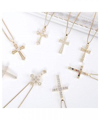 Cross Necklaces for Women Jewelry Necklaces for Teen Girls Women 16K Gold Plated Cross Pendant Choker Necklace Valentine's Da...