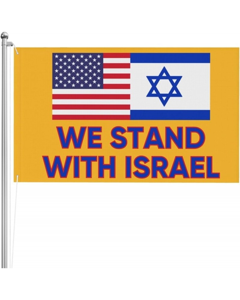 I Stand with Israel Small Israeli Flag American Flag with Pole Black American Flag Flag Girl Costume Women Israeli Garden Fla...