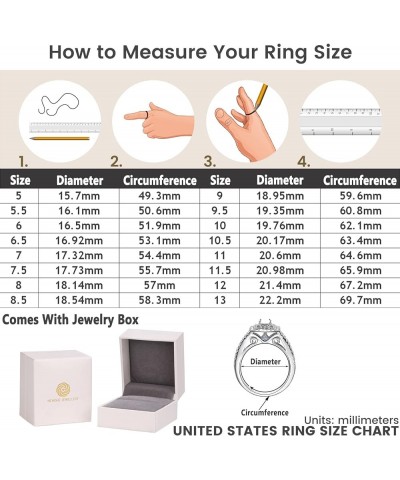 Wedding Ring Sets for Him and Her AAAAA Cz Promise Rings for Couples Women Mens Band Pear Shape Size 5-13 Men's Size 8 & Wome...