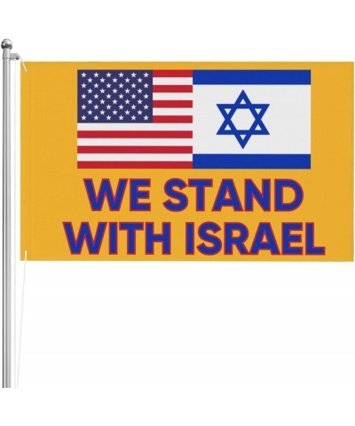 I Stand with Israel Small Israeli Flag American Flag with Pole Black American Flag Flag Girl Costume Women Israeli Garden Fla...