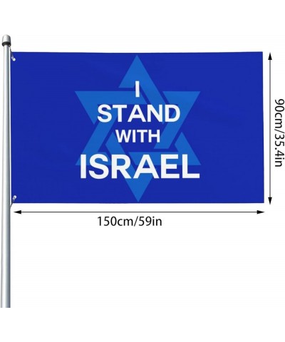 I Stand with Israel Small Israeli Flag American Flag with Pole Black American Flag Flag Girl Costume Women Israeli Garden Fla...