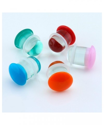 Red Color Front Single Flare Glass Plugs/Gauges (1 pair - 2 Pieces) Choose Your Size 1/2" (12mm) $13.68 Body Jewelry