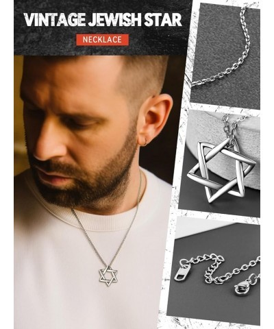 Star of David Jewish Necklace-Sterling Silver Pendant for Women-The Seal of Solomon Talisman Tantrism Hexagram Jewelry for Me...