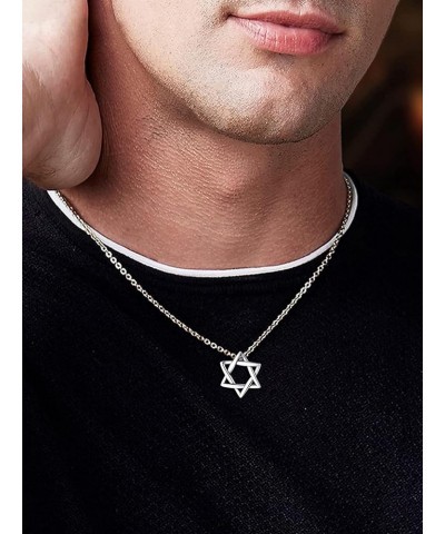 Star of David Jewish Necklace-Sterling Silver Pendant for Women-The Seal of Solomon Talisman Tantrism Hexagram Jewelry for Me...