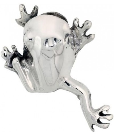 Sterling Silver Happy Hopper Frog Brooch Pin, 1 7/8 inch (48 mm) Tall $43.29 Brooches & Pins