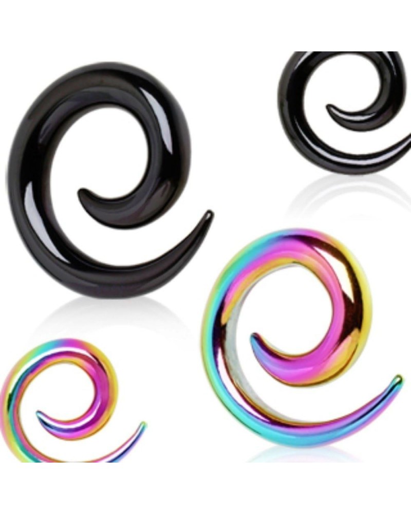 PVD Plated 316L Surgical Steel Spiral Taper 10g Black $8.40 Body Jewelry